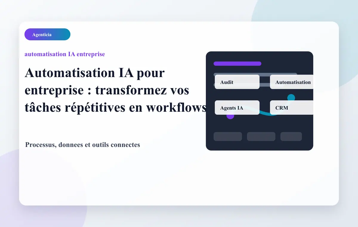 Automatisation IA pour entreprise et workflows métier