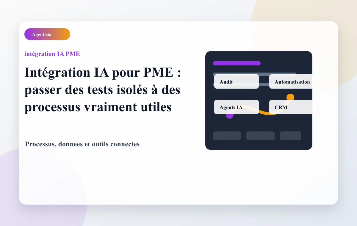 Intégration IA dans les processus d'une PME