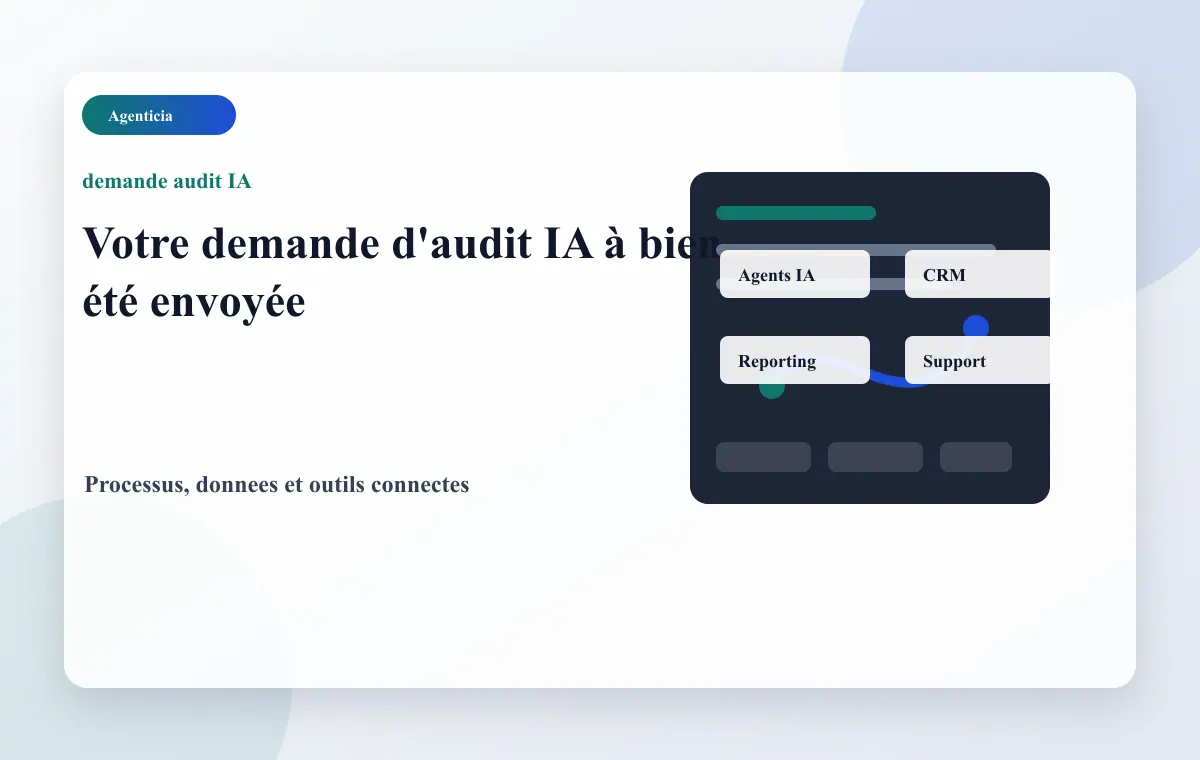 Confirmation de demande d'audit IA Agenticia