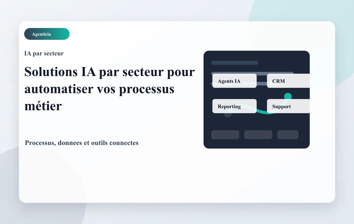 Solutions IA par secteur pour entreprises et PME